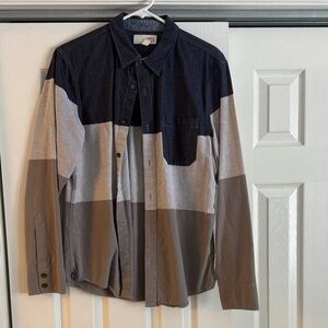 1901 Men's Casual Button Down Shirt - Black, Gray, Brown